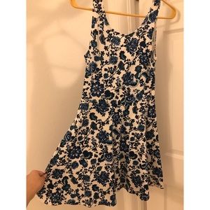 Blue floral summer dress